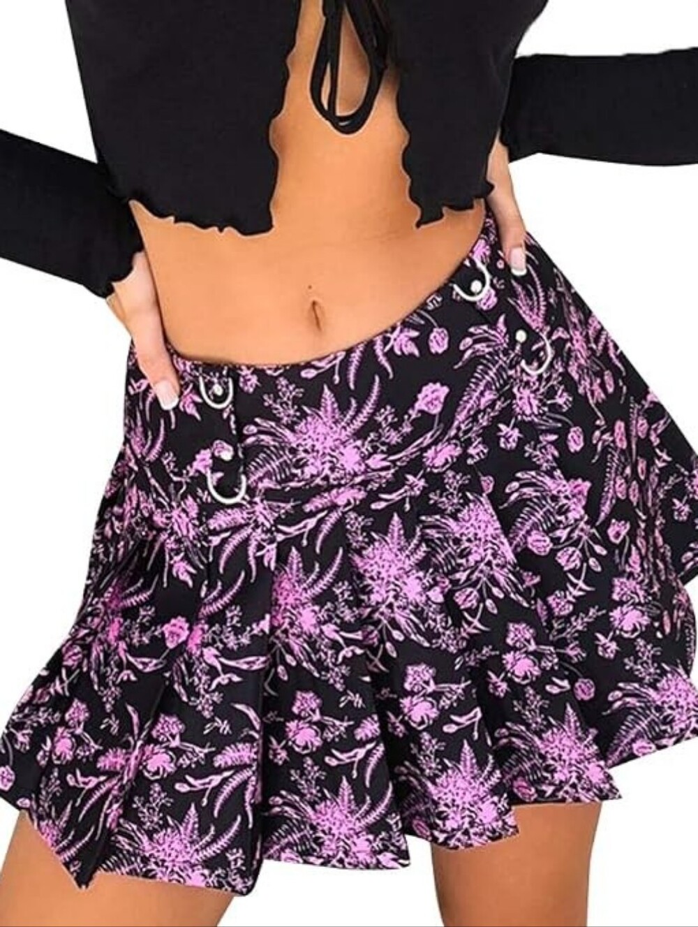 🖤🩷 NWT Tiger Mist Camil Pleated Mini Skirt, Size Small